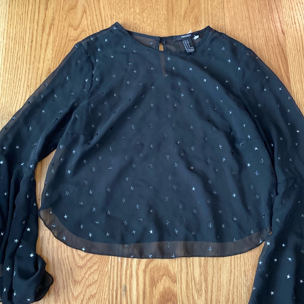 black top with stars